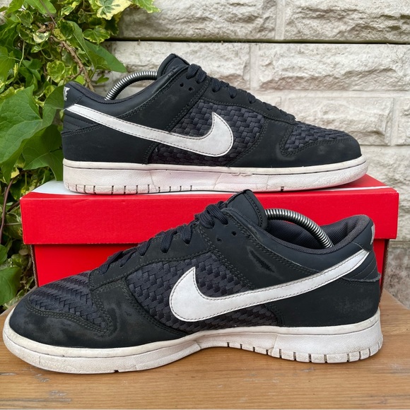 Rare Nike Dunk Woven Size 9 2017 Mens Black White Trainers Sneakers Shoes. - Picture 2 of 10